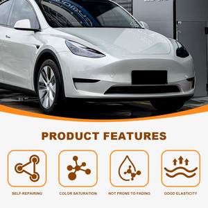 <span class=keywords><strong>Film</strong></span> de protection de peinture auto-cicatrisant PPF en TPU anti-rayures, couleur gris renard argenté, pour enveloppement de carrosserie automobile - Product Image 2