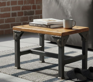 Hot Selling Iron Cheap New Design Metal <b>Frame</b> Wooden Top With <b>Black</b> Powder Coating Coffee Table End Table Nesting Table - Product Image 6