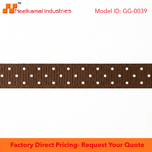 Cinta Grosgrain de 6mm con Puntos Blancos sobre Fondo Marrón Chocolate para Lazos de Boutique, Envoltura de Regalos, Recuerdos de Fiesta y Decoración - Product Image 6