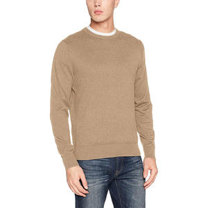 Sweat-shirt en coton à col rond personnalisé pour homme, coupe ample, style streetwear décontracté, manches longues, blanc uni, haute qualité - Product Image 1