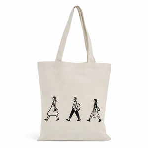 Bolsa de Mano Personalizada de Lona de Algodón con Cremallera, Reutilizable, con Asas Dobles Tejidas y Correa para el Hombro, Logotipo Pinnacle Bharat - Product Image 1