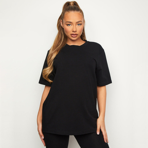 Custom Logo Heavyweight Oversized T Shirt Blank 100% Cotton Drop Shoulder Streetwear Plain Tee Men Women Wholesale Manufacturer - Product Image 4