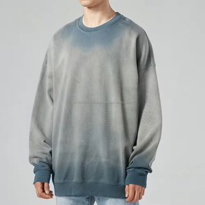 Pull personnalisé sweats à capuche pour hommes sweats col rond vintage délavé à l'acide sweat surdimensionné pour hommes - Product Image 6