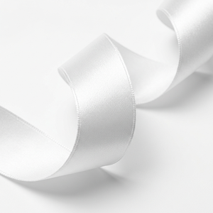 25mm <b>white</b> double face satin ribbon spool wholesale for gift <b>wrap</b> wedding decor bridal bows packaging sewing floral event craft - Product Image 4