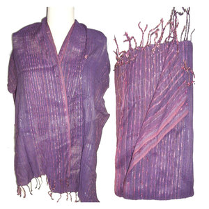 Stripe Style Design Handloom Scarf Long Length Elegant Fashion Accessory Soft Lightweight Premium Woven <b>Wrap</b> <b>Shawl</b> Casual Formal - Product Image 3