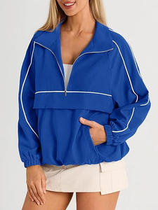 Sudadera con Cierre de Cremallera para Mujer, Protección Solar UPF 50+, Chaqueta Cortavientos Ligera para Correr, Senderismo y Actividades al Aire Libre, con Bolsillo - Product Image 4