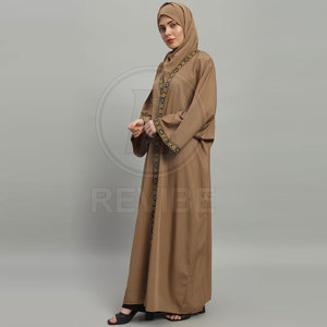 Abaya pour femmes, vêtements modestes, longueur régulière, élégante, respirante, légère, stylée, en coton/polyester, de haute qualité, pour adultes - Product Image 4
