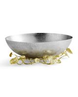 Bol à noix minimaliste traditionnel indien en aluminium poli, résistant à la chaleur, jetable et écologique, pour la mise en scène de table festive