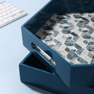 ถาดเสิร์ฟเปลือกหอยมุกเคลือบแลคเกอร์ สีตามสั่ง เป็นมิตรกับสิ่งแวดล้อมและกันน้ำ สไตล์ดั้งเดิมเวียดนาม - Product Image 4