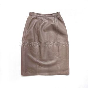 กระโปรงมินิทรงเอเข้ารูปเอวสูงสีน้ำเงินกรมท่าหนัง PU สุดฮอตเซ็กซี่ลำลองสำหรับผู้หญิง  กำลังฮิตในฤดูร้อนปี 2025 - Product Image 3