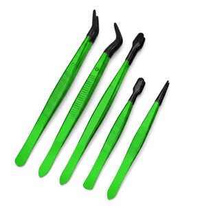 Pinzas Profesionales Multiusos de Acero Inoxidable Color Púrpura con Puntas de Silicona, Ideales para Colección de Monedas, Vidrio y Sellos - Product Image 5