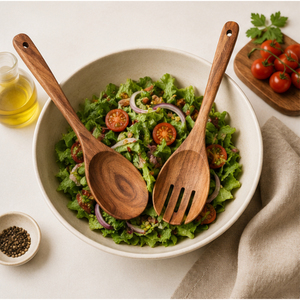 Ensemble de cuillères de cuisine en bois écologiques et modernes, spatules en bois compatibles avec les ustensiles antiadhésifs, fournitures de cuisine en vrac - Product Image 4
