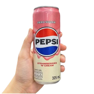 Prix de gros imbattable et haute qualité : Boisson gazeuse Pepsi Zéro Sucre Fraise et Crème 325ml - Product Image 1