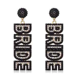 Pendientes Colgantes Elegantes Hechos a Mano con Bordado y Cuentas, Aros Modernos para Fiestas Festivas, Regalos y Accesorios de Moda para la Oreja - Product Image 5