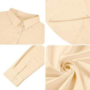Custom Womens Business <b>Dress</b> Shirts Long <b>Sleeve</b> Office Blouses Casual Eco-Friendly Breathable 100% Cotton <b>Pencil</b> Silhouette - Product Image 5
