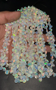 ลูกปัดโอปอลไฟเอทิโอเปียขนาด4*6มม. ทรงลูกแพร์ทรงเหลี่ยมเพชรพลอย8นิ้วสำหรับทำเครื่องประดับ - Product Image 2