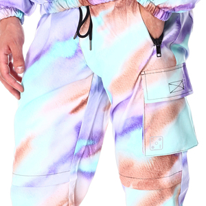 Ensemble de survêtement léger à capuche pour homme, tie-dye dégradé, polyester, streetwear, manches longues, coupe classique, poches latérales - Product Image 3