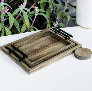 Bandeja de Servicio de Madera Hecha a Mano con Diseño de Unicornio, Duradera, Fácil de Limpiar, para Catering, Restaurantes, Desayunos y Uso Doméstico - Product Image 1
