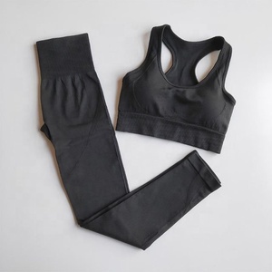 Ensemble de yoga pour femmes au design tendance, à faible MOQ, vente en gros, logo personnalisé, vêtements de yoga fitness, ensembles de yoga sans couture pour femmes - Product Image 6