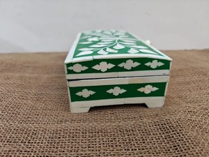 Luxury Bone Inlay Decorative Wood Box Handmade Jewelry Organizer <b>Storage</b> <b>Chest</b> for Home Office Hotel Wedding and Gift Collection - Product Image 5