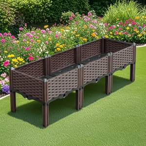 Jardinera Elevada Resistente de 120 cm de Profundidad con Patas, Contenedor de Jardín para Exteriores para Verduras, Hierbas y Flores, Jardinera Resistente H - Product Image 1
