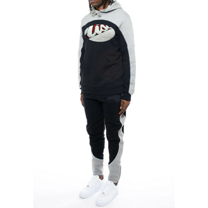 Ensemble 2 pièces pour homme : Sweat à capuche zippé personnalisé OEM avec patch brodé et pantalon de jogging vintage délavé en molleton bouclette - Product Image 4