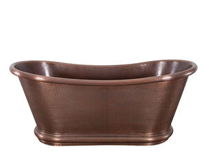 Baignoire autoportante en cuivre martelé de luxe pour hôtel, complexe hôtelier, spa, villa, salle de bain de boutique et design intérieur - Product Image 1