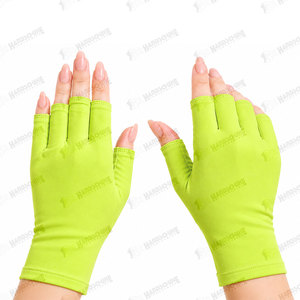 Gants fins pour femmes, pour nail art, respirants, demi-doigts, résistants aux rayons UV, légers, pour manucure, vente en gros - Product Image 3
