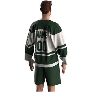 En gros, Tenue de hockey sur glace vierge en coton pour l'entraînement universitaire, sans numéro, fabriquée en Chine - Product Image 6