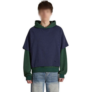 Double Layered Sleeve Hoodie Winter <b>Thick</b> <b>Fleece</b> Pullover Casual Streetwear Warm Hooded Sweatshirt Unisex Top - Product Image 1