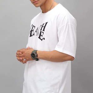 T-shirt personnalisé hommes de haute qualité lourd 100% bambou coton biologique blanc unisexe en vrac impression plaine surdimensionné t-shirts - Product Image 2