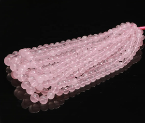 Cuentas redondas facetadas de cuarzo rosa de 7-9mm de calidad AAA, 16 pulgadas de largo, piedras preciosas naturales, calidad de grado - Product Image 2