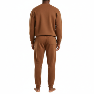 ชุดวอร์มผู้ชายไซส์ใหญ่ เสื้อคอกลม กางเกงจ็อกเกอร์ ผ้าฝ้ายฟลีซ ผู้ผลิตขายส่ง รับผลิตแบบ OEM ODM - Product Image 2