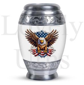 Eagle embrace patriotic tribute memorial urn <b>for</b> loved ones cremation urn <b>for</b> human <b>ashes</b> decorative <b>keepsake</b> remembrance - Product Image 2