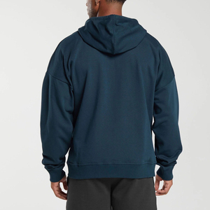 Sweat à capuche zippé surdimensionné pour homme, en coton épais doublé polaire, respirant, chaud, doux et confortable, style streetwear hiver, OEM - Product Image 6