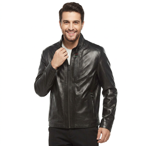 Winter Fashion <b>jacket</b> for men Solid Color Zipper Lapel Design Plus Size Classic College Style <b>trucker</b> Leather <b>jacket</b> for mens - Product Image 6