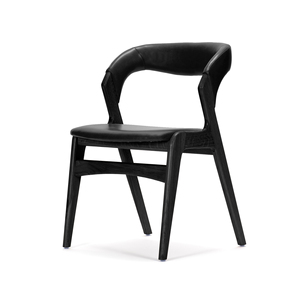 Modern Midcentury High-Back <b>Foldable</b> Solid Wood Dining Chair Cotton Upholstery Curved Backrest Eco-friendly Home Home Furniture - Product Image 5