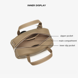 Sac à main élégant en cuir véritable pour femme, sacs à bandoulière Boston, nouveau sac multifonctionnel 2026 pour usage quotidien, décontracté ou professionnel - Product Image 6