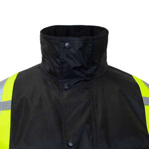 Mens Outdoor Safety Jacket Reflective <b>Utility</b> Outerwear With Durable Fabric For Professional Work Environments - Product Image 6