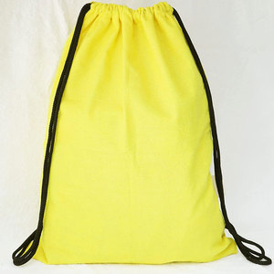 Unisex Zipper Gym <b>Backpack</b> Yellow Solid Color Non-Woven Fabric Casual Style Lightweight Waterproof 30-40L Adjustable <b>Strap</b> - Product Image 1