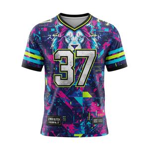 Camiseta de béisbol de sublimación de gran tamaño de alta calidad personalizada 87 número Lobo gráfico 3D tela de malla equipo de secado rápido - Product Image 1