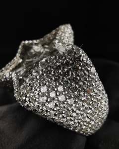 Anillo de Moissanita con Forma de Estrella, Totalmente Cubierto de Piedras, Plata de Ley 925, Anillo de Piedras Preciosas Estilo Hip Hop para Hombre y Mujer - Product Image 4