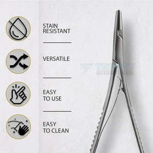 Portaagujas Mathieu Reutilizable para Instrumentos Quirúrgicos Médicos, Portaagujas Mathieu de Acero Inoxidable de Larga Duración - Product Image 4