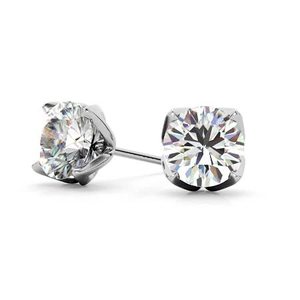 Pendientes de diamantes de oro macizo de 18k personalizados, estilo tulipán, con diamantes redondos brillantes cultivados en laboratorio, para fiestas y bodas. - Product Image 2