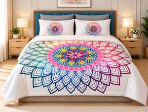 Digital Printed 200 GSM Microfiber Comforter for Bedroom Bedding Soft Lightweight All Season Comforter for Home and Hotel Us - Product Image 4