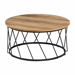 Industrial Style Marble Coffee <b>Table</b> with Handcrafted <b>Iron</b> Frame for Luxury Residential Projects - Product Image 5
