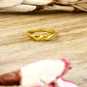 High Demand <b>Dainty</b> Heart <b>Ring</b> Minimalist Brass <b>Ring</b> for Women 18k Gold Plated Boho Love Minimal Jewelry for Wholesale/OEM/ODM - Product Image 1