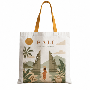 Sac fourre-tout en coton imprimé sur mesure |   Design Mandala Tortue de mer |   Sac de courses réutilisable et écologique - Product Image 3