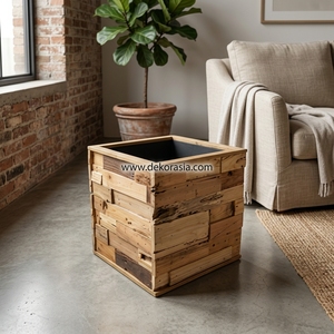 Juego de Macetas Dekor Asia, Creativas, Ecológicas, Recicladas, Estilo Vintage, Porosas, de Madera, con Revestimiento Epóxico, Color Personalizado, para Interiores y Exteriores - Product Image 5