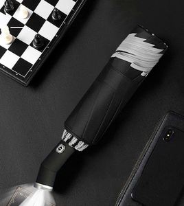 Paraguas LED Plegable de Alta Calidad, 3 Pliegues, Impermeable, de Poliéster, para Adultos, Diseño Clásico Totalmente Automático, Venta al Por Mayor - Product Image 2